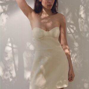 Zara Strapless Cream Dress